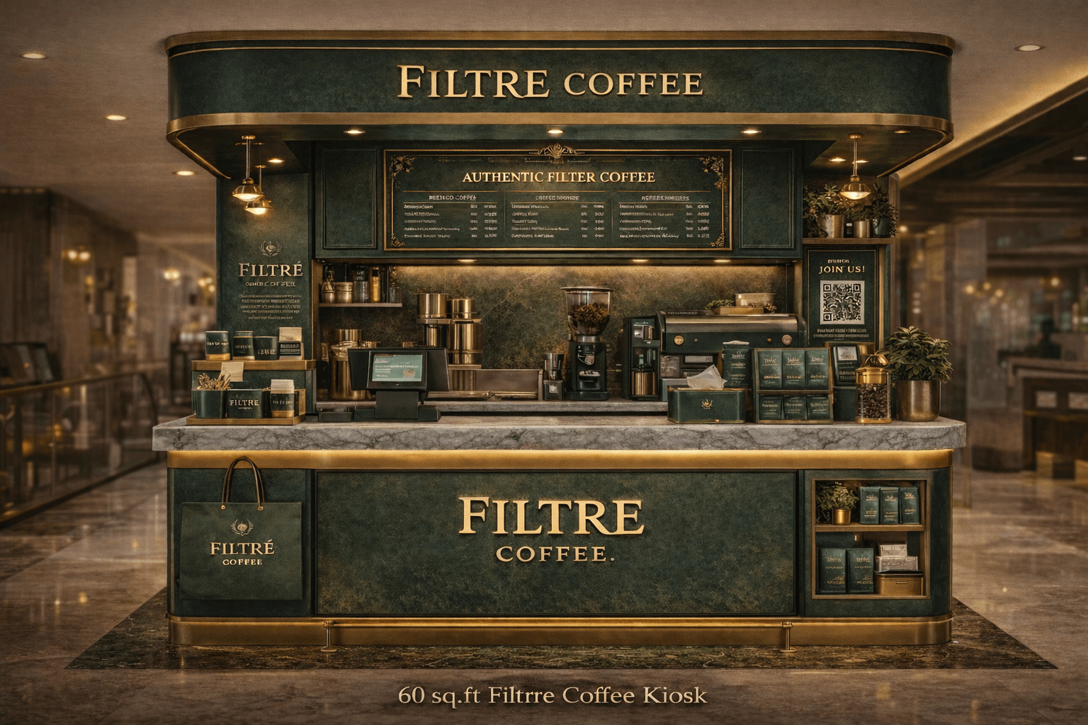 Filtre Coffee Kiosk — Mall Installation