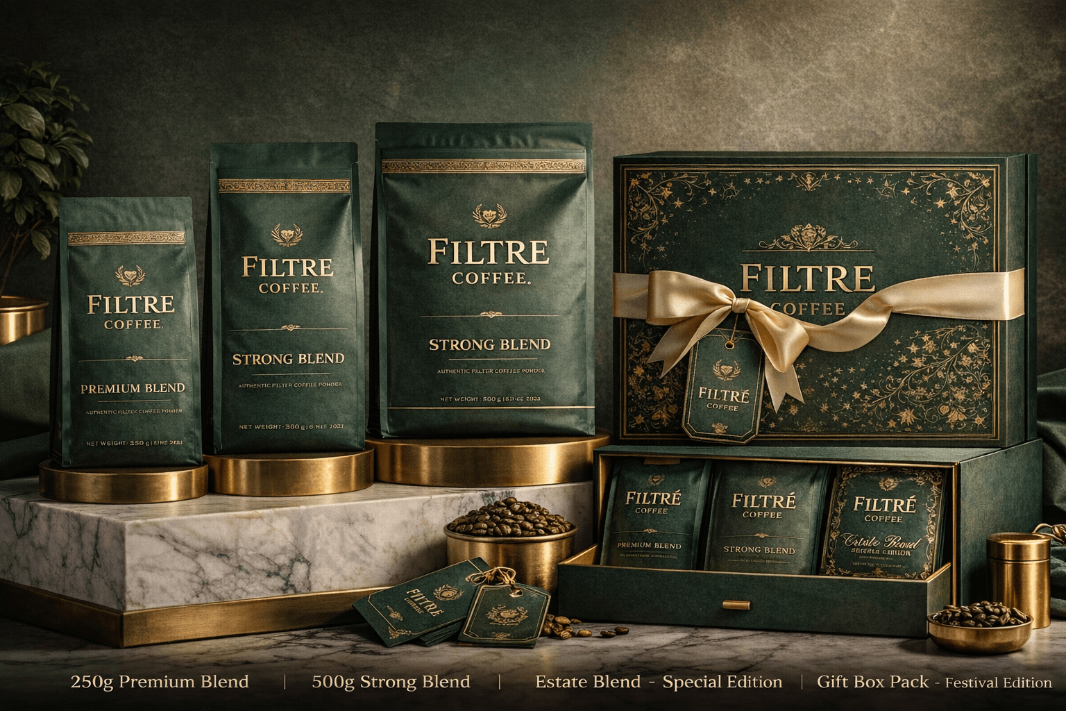 Filtre Coffee premium collection — pouches, estate blends and gift packs